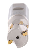 1'' Heavy Duty Helical Indexable Weldon Shank End Mill, Apkt11t3 Carbide Inserts, 1'' by 1'' by 4-1/4'', 5508-0002