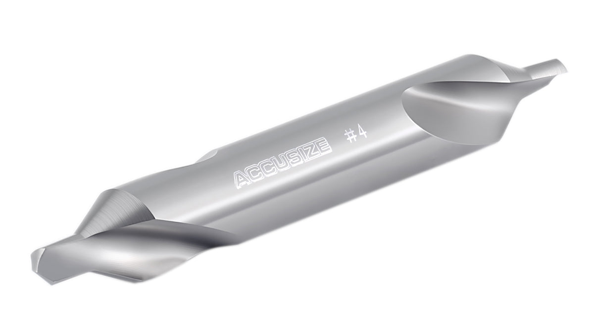 0.125'' by 2-1/2'' by 5/16'' Solid Carbide Center Drill Bits, Number 4, 60 Deg, 585-1250