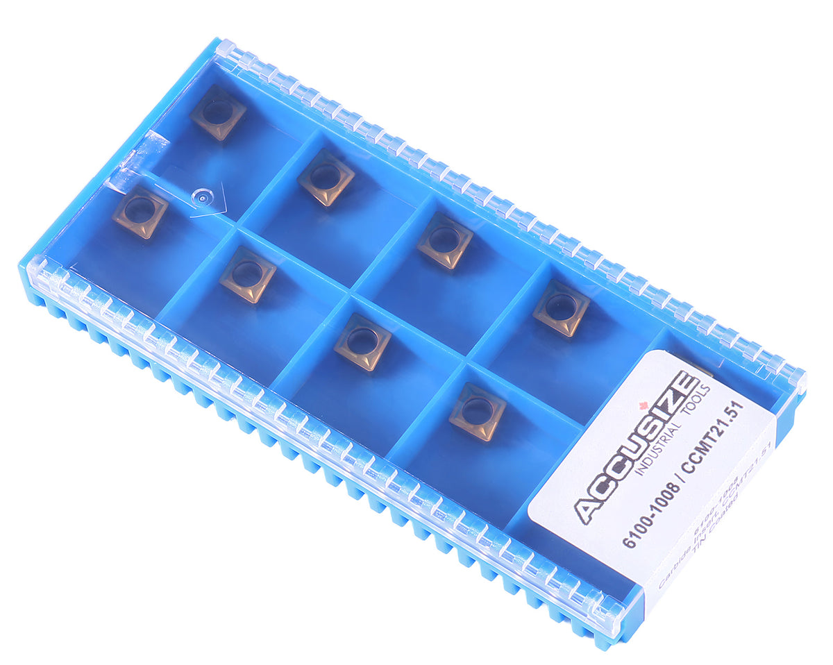 Carbide inserts, CVD + TiN Coating, CCMT, Black/Yellow, 10 ps/box