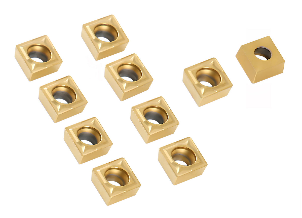 Carbide inserts, CVD + TiN Coating, CCMT, Black/Yellow, 10 ps/box