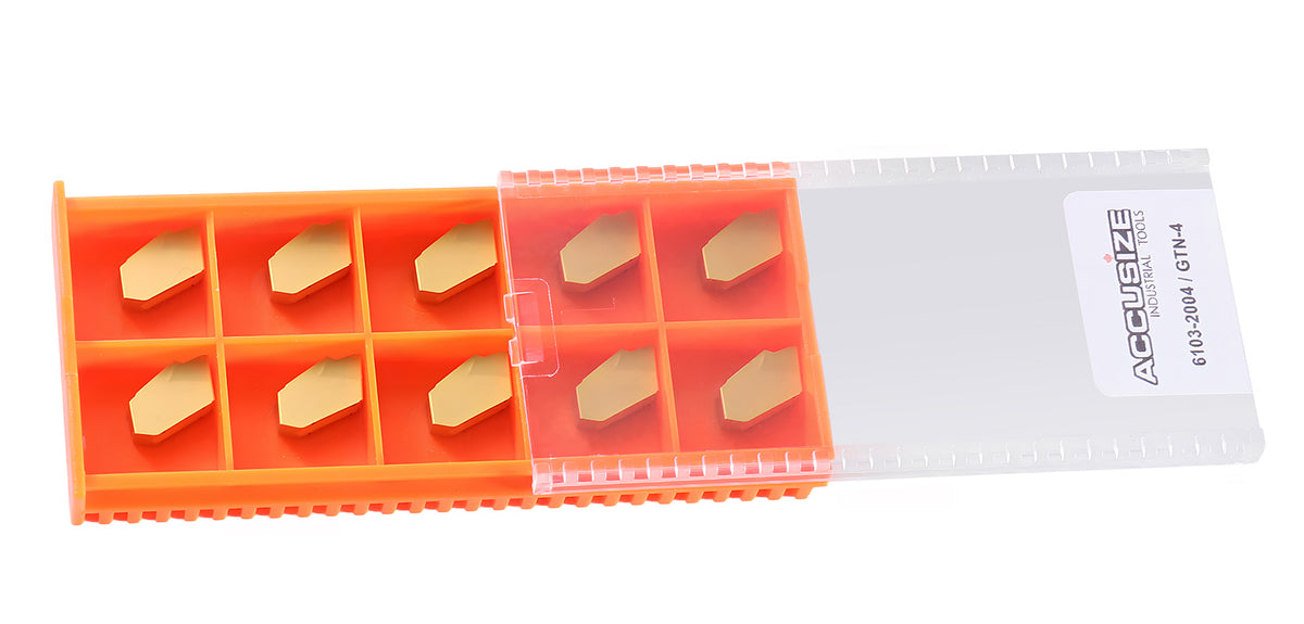 Self-Lock Carbide Cut-off GTN Carbide Inserts, 0 Degree Angle, for Cutting Steel, Aluminum or Stainless Steel 10Pcs/Set