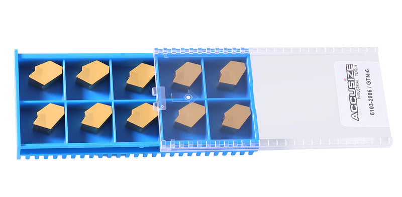 Inserts en carbure GTN, revêtus de Tin 10 Pcs/boîte