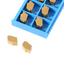 Self-Lock Carbide Cut-off GTN Carbide Inserts, 0 Degree Angle, for Cutting Steel, Aluminum or Stainless Steel 10Pcs/Set