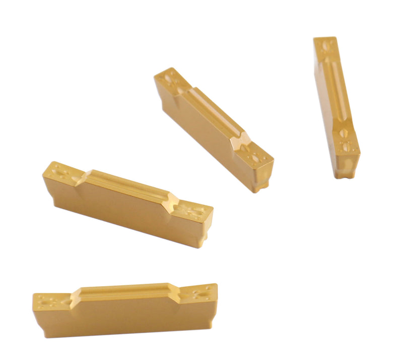MGMN Insert de coupure en carbure double extrémité, revêtu d'étain, 10pc/set