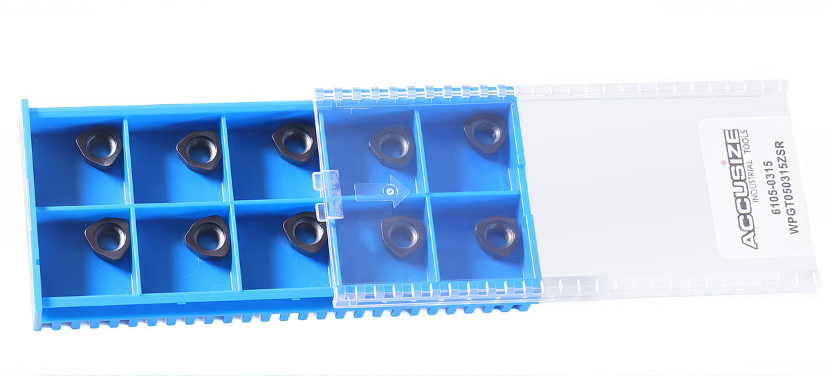 WPGT Carbide Inserts, TiALN Coated, for 0028-serial High Feed Face Mill & End Mills, 10pcs/package