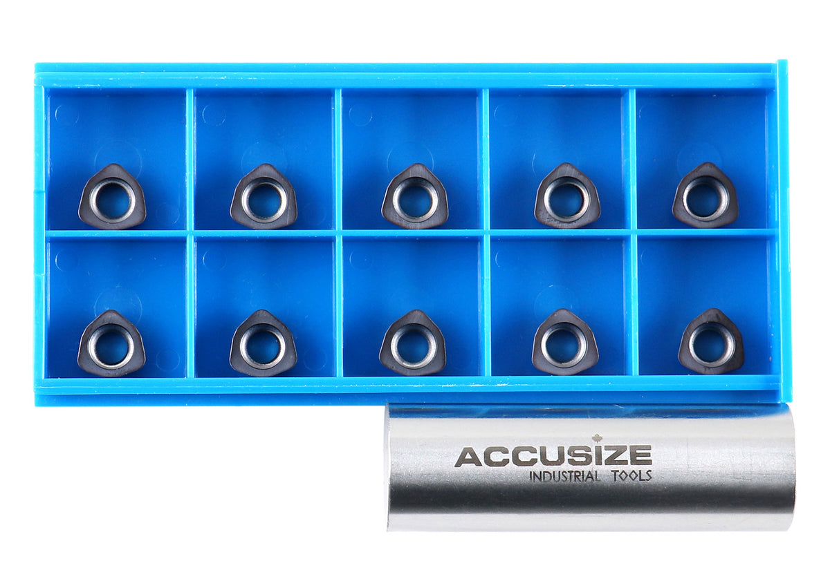 WPGT Carbide Inserts, TiALN Coated, for 0028-serial High Feed Face Mill & End Mills, 10pcs/package
