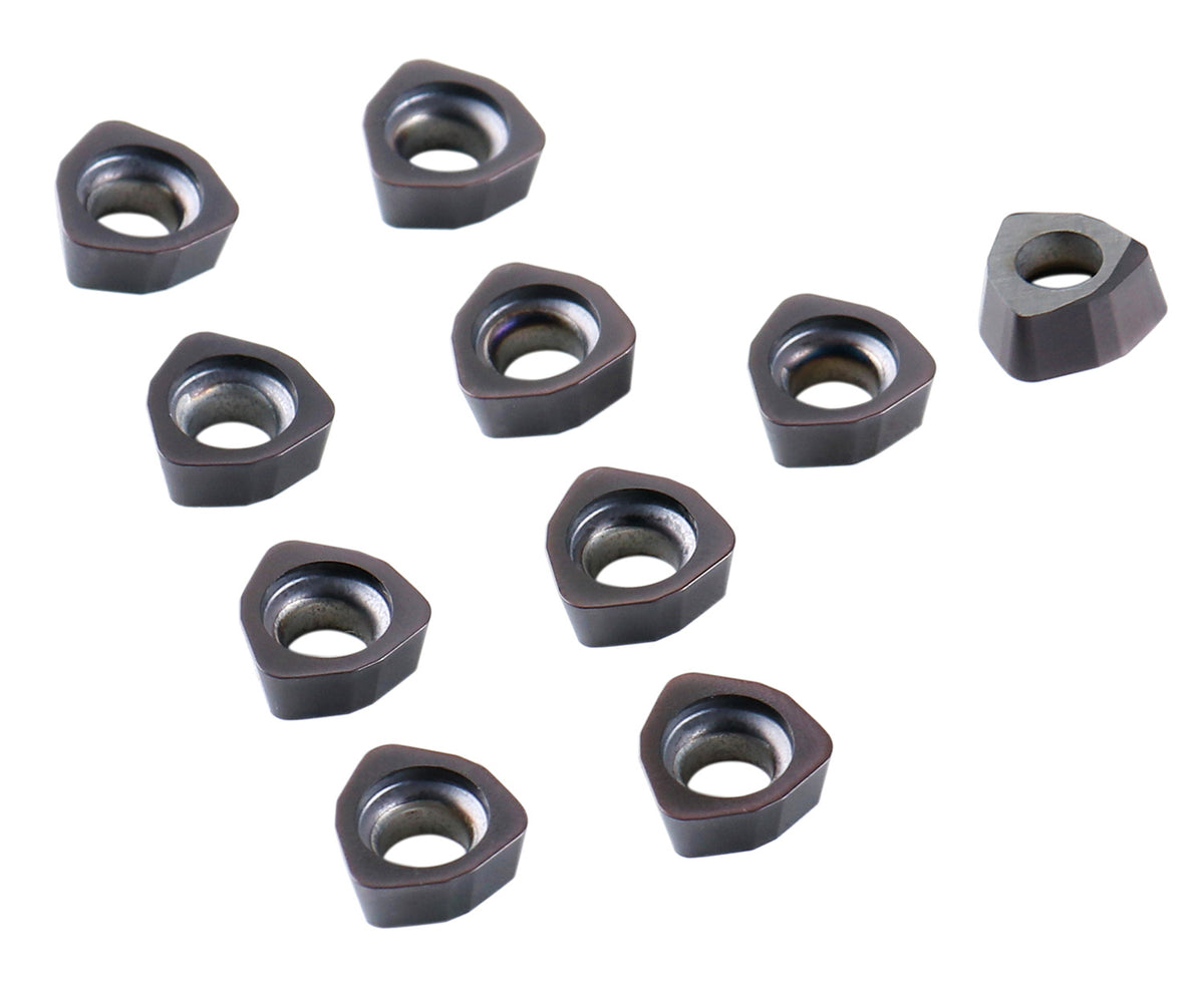 WPGT Carbide Inserts, TiALN Coated, for 0028-serial High Feed Face Mill & End Mills, 10pcs/package