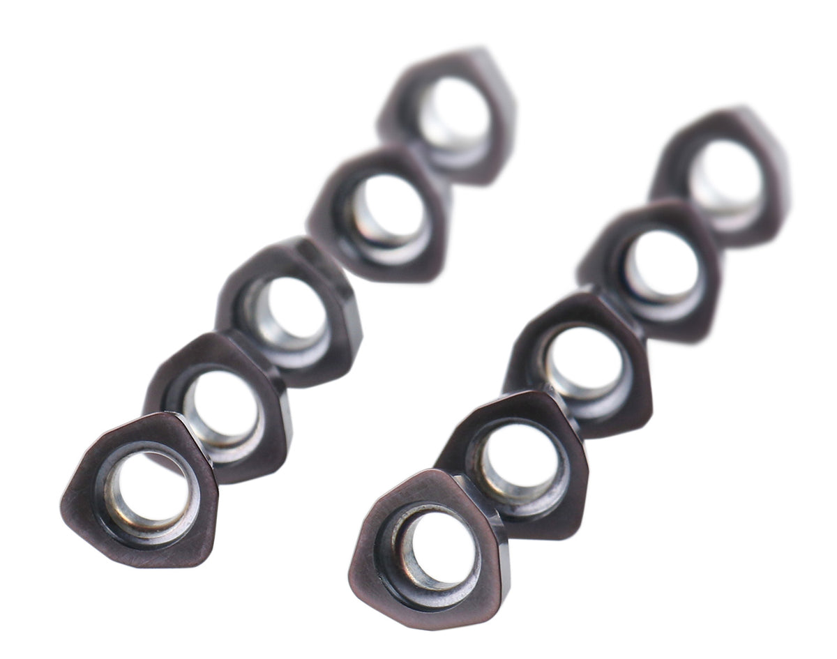 WPGT Carbide Inserts, TiALN Coated, for 0028-serial High Feed Face Mill & End Mills, 10pcs/package