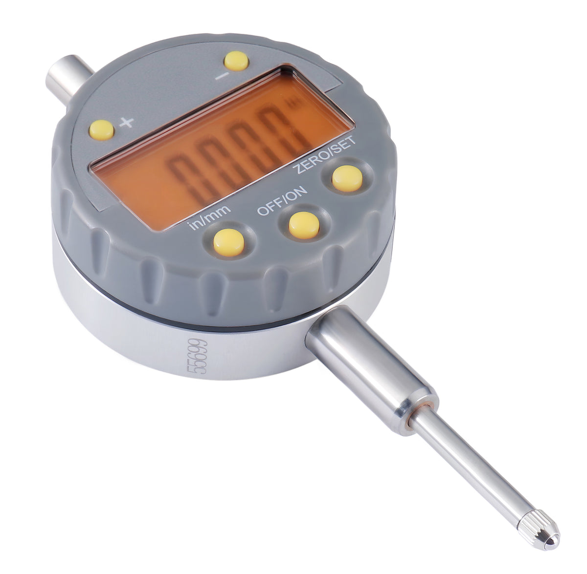 25 mm/1'' by 0.01 mm/0.0005'' Yellow Lcd Digital Indicator, 6110-1368