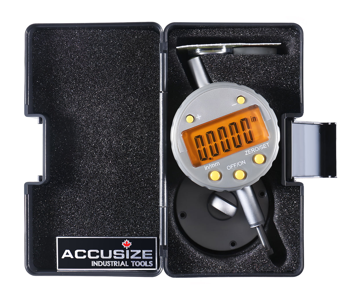 0-1/2'' by 0.00005'' Electronic Digital Indicator with Yellow LCD, 611H-1348Y