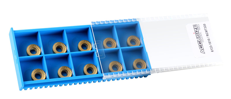 RCMT Inserts, carbure, revêtu de Tin, 10 pc/boîte