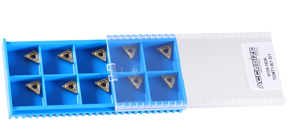 Carbide Inserts, TCMT, TiN / CVD Coated, 10 PCS/SET