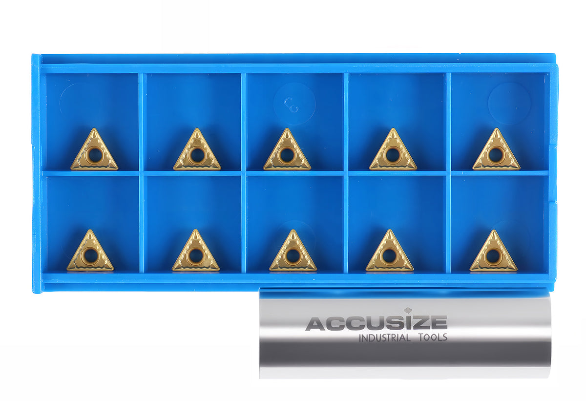 Carbide Inserts, TCMT, TiN / CVD Coated, 10 PCS/SET
