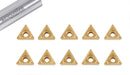 Carbide Inserts, TCMT, TiN / CVD Coated, 10 PCS/SET