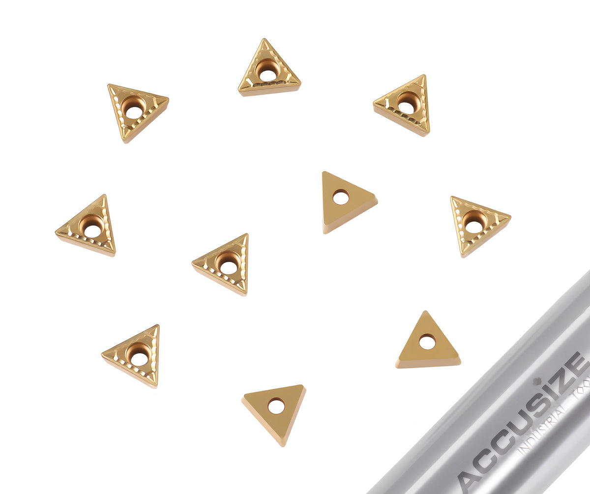 Carbide Inserts, TCMT, TiN / CVD Coated, 10 PCS/SET