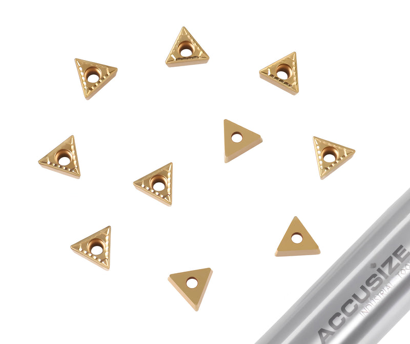 Carbide Inserts, TCMT, TiN / CVD Coated, 10 PCS/SET
