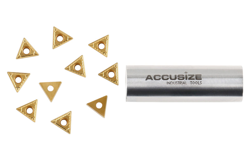 Carbide Inserts, TCMT, TiN / CVD Coated, 10 PCS/SET