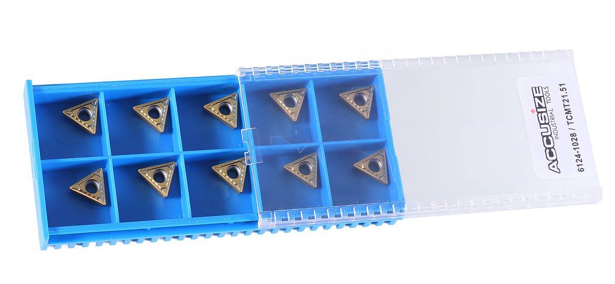 Carbide Inserts, TCMT, TiN / CVD Coated, 10 PCS/SET
