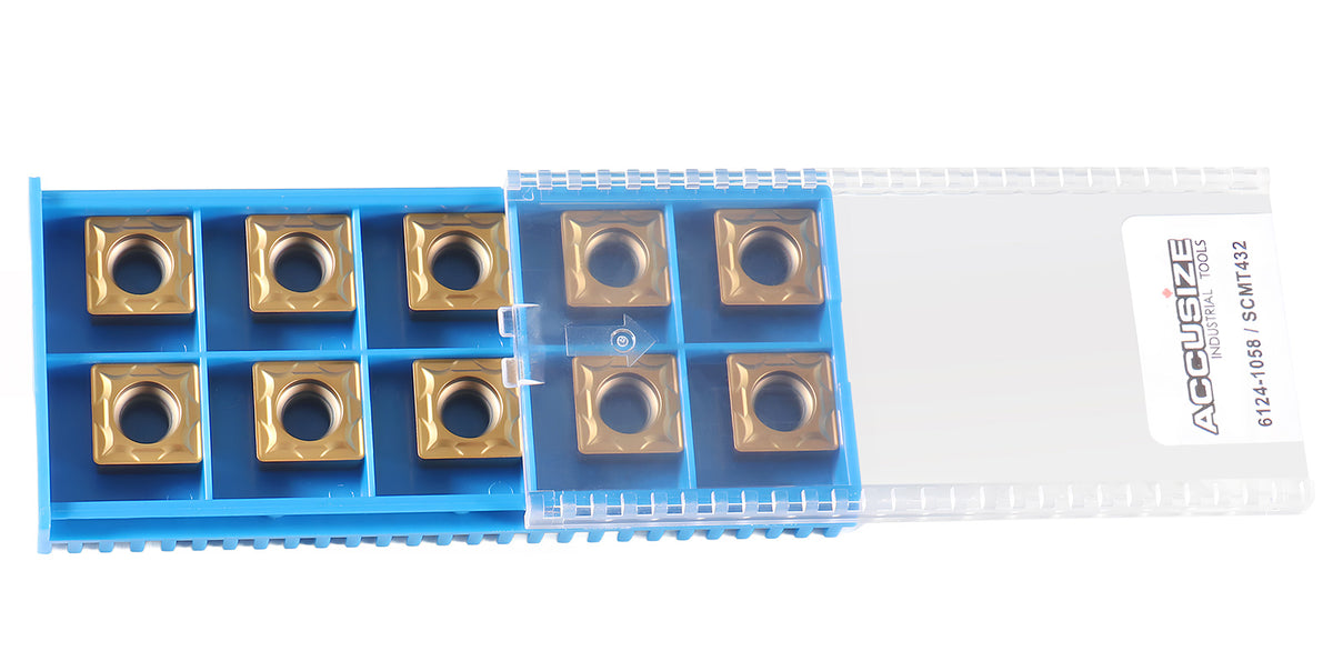 SCMT432 Carbide Inserts 10pcs/set, CVD coated, TiN Coated or Uncoated BU810