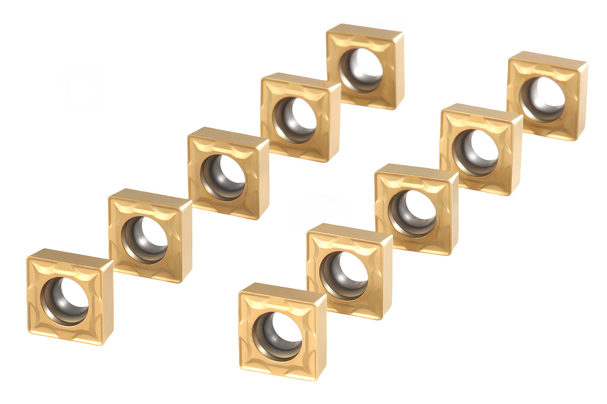 SCMT432 Carbide Inserts 10pcs/set, CVD coated, TiN Coated or Uncoated BU810