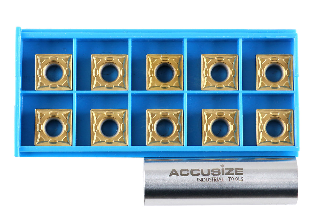 SCMT432 Carbide Inserts 10pcs/set, CVD coated, TiN Coated or Uncoated BU810