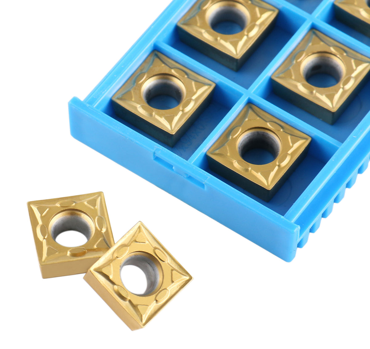 SCMT432 Carbide Inserts 10pcs/set, CVD coated, TiN Coated or Uncoated BU810