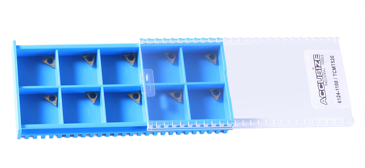 Carbide Inserts, TCMT, TiN / CVD Coated, 10 PCS/SET