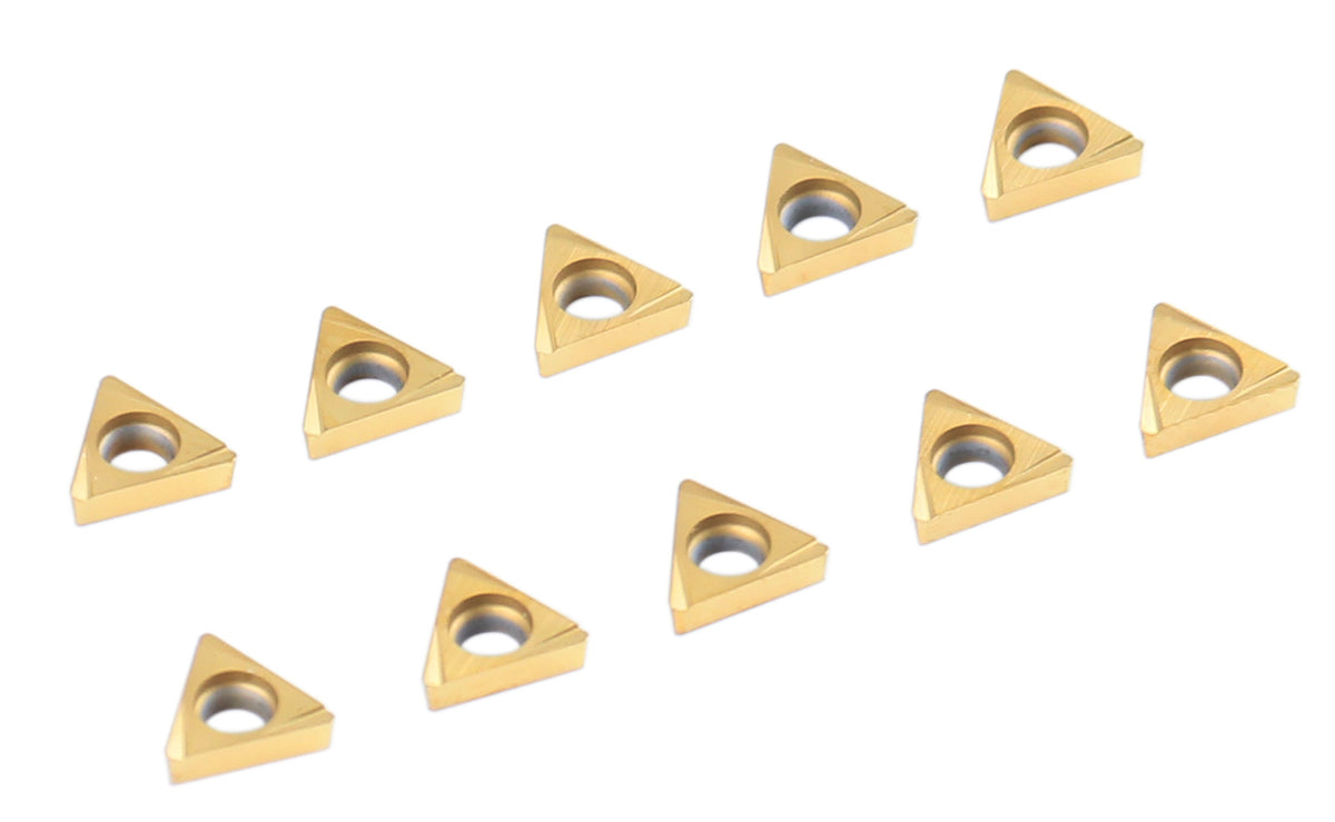 Carbide Inserts, TCMT, TiN / CVD Coated, 10 PCS/SET
