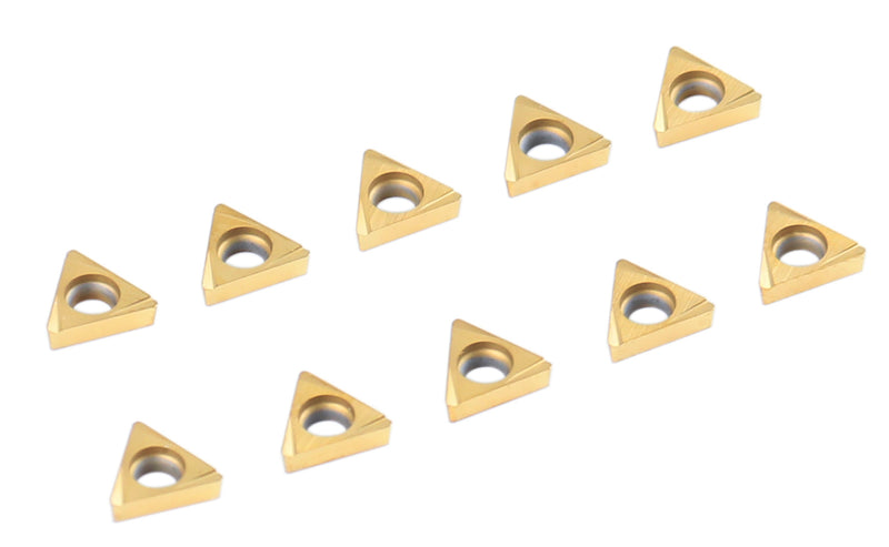 Inserts en carbure, TCMT, revêtu de Tin, 10 PCS/SET