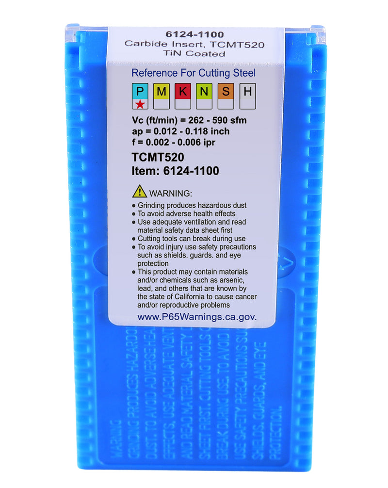 Inserts en carbure, TCMT, revêtu de Tin, 10 PCS/SET