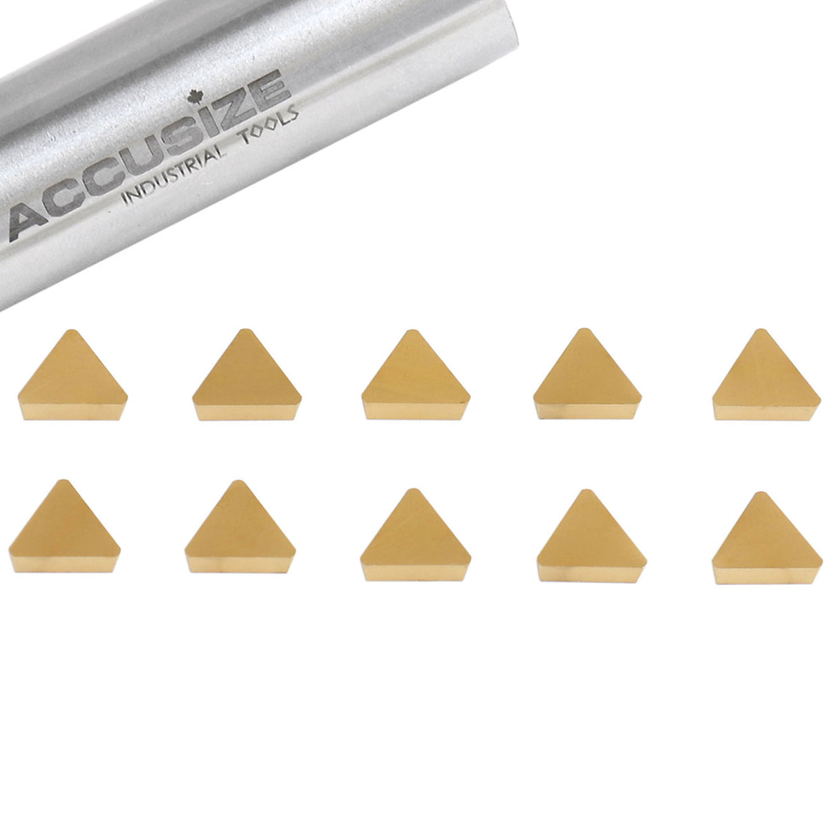 TPG, TiN Coated Carbide Inserts, 10 Pcs/Set
