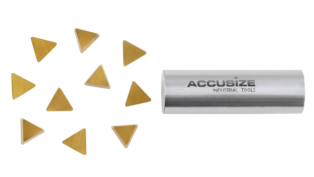 TPG, TiN Coated Carbide Inserts, 10 Pcs/Set
