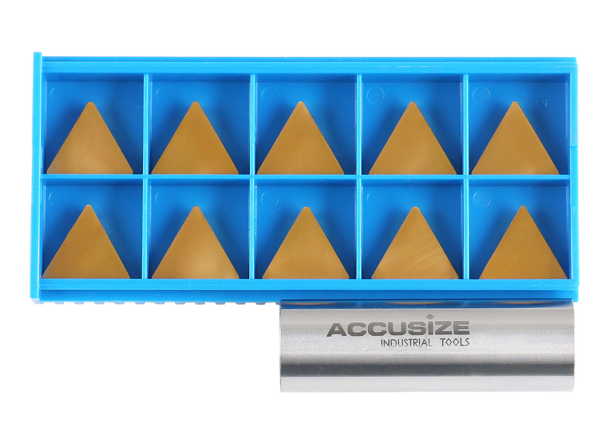 TPG, TiN Coated Carbide Inserts, 10 Pcs/Set