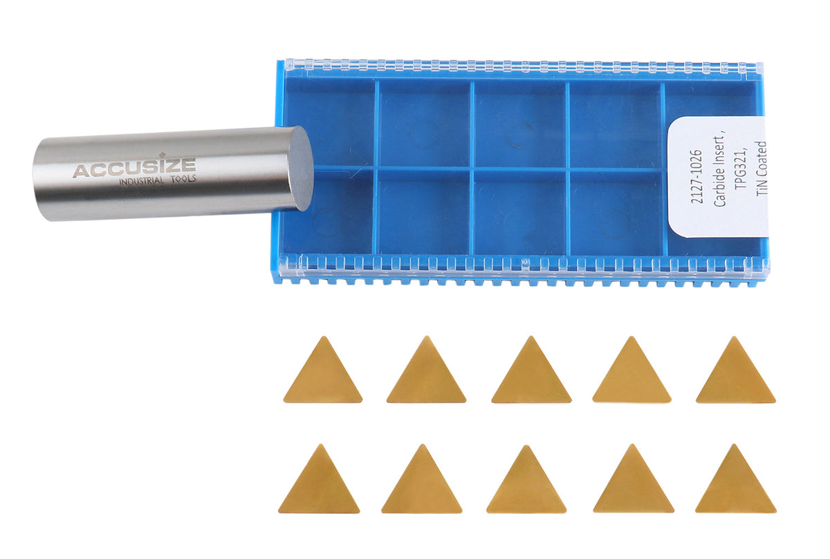 TPG, TiN Coated Carbide Inserts, 10 Pcs/Set