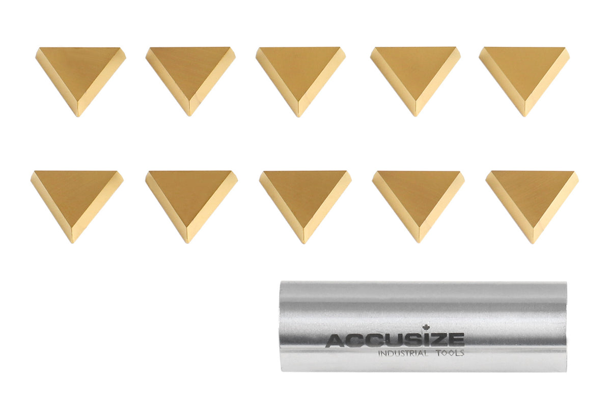 TPG, TiN Coated Carbide Inserts, 10 Pcs/Set
