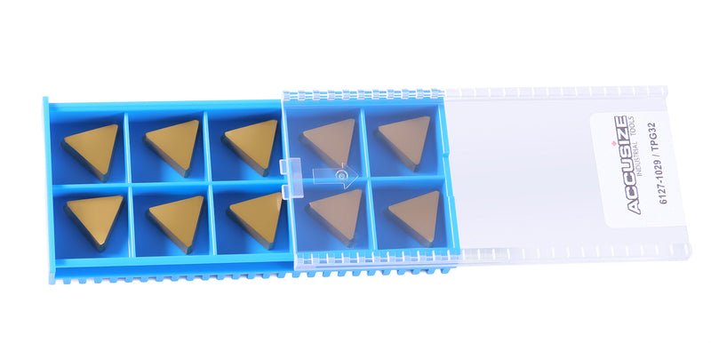 TPG, TiN Coated Carbide Inserts, 10 Pcs/Set
