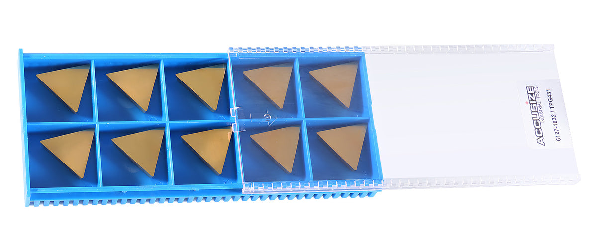 TPG, TiN Coated Carbide Inserts, 10 Pcs/Set