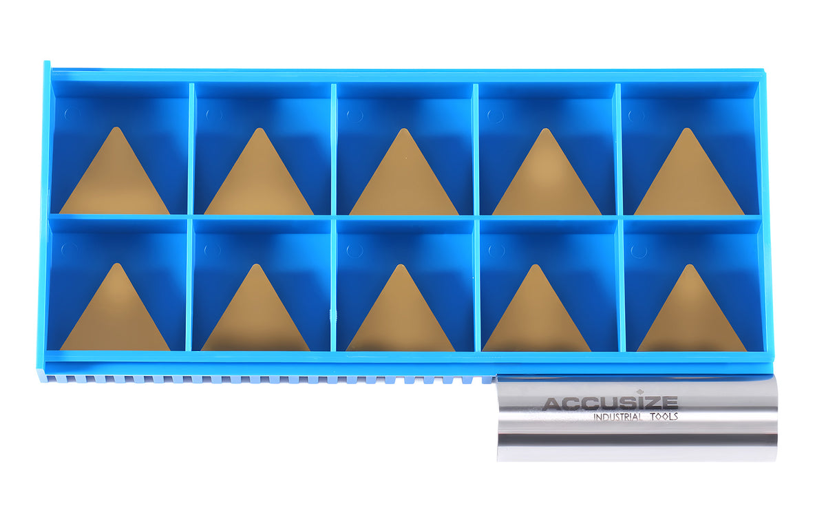 TPG, TiN Coated Carbide Inserts, 10 Pcs/Set