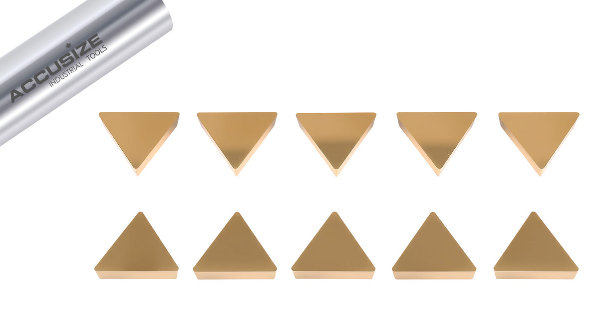 TPG, TiN Coated Carbide Inserts, 10 Pcs/Set