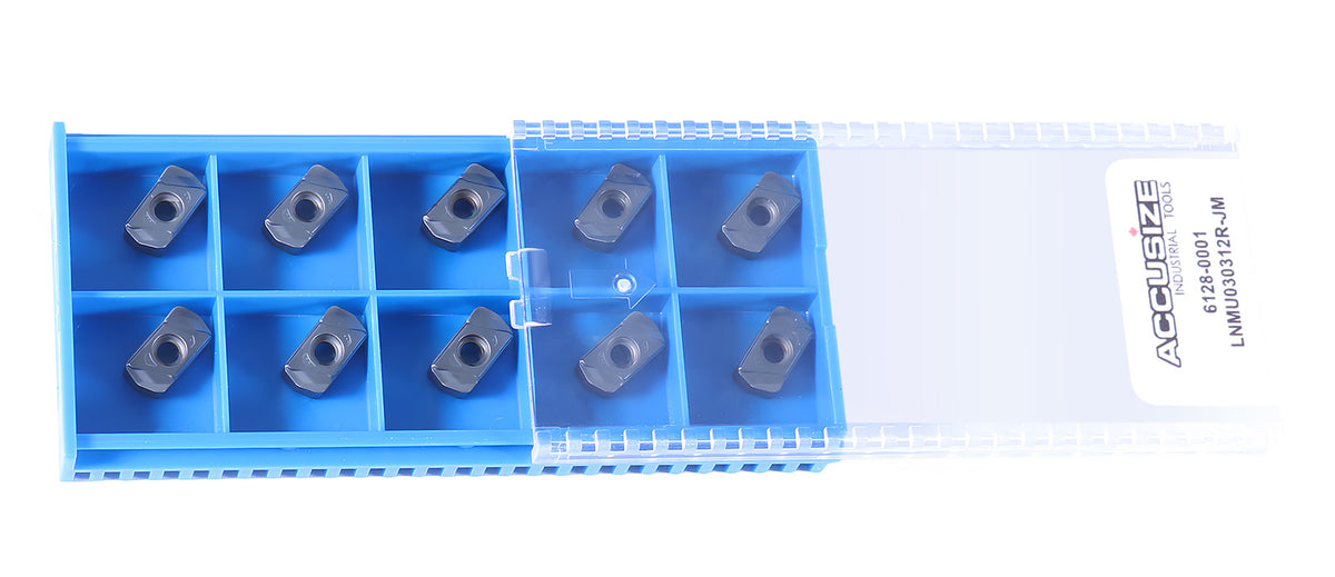 Carbide Inserts, TiALN Coated, LNMU, for Machining Steel and Stainless Steel, 10 Pcs/Box, 6128-0001x10