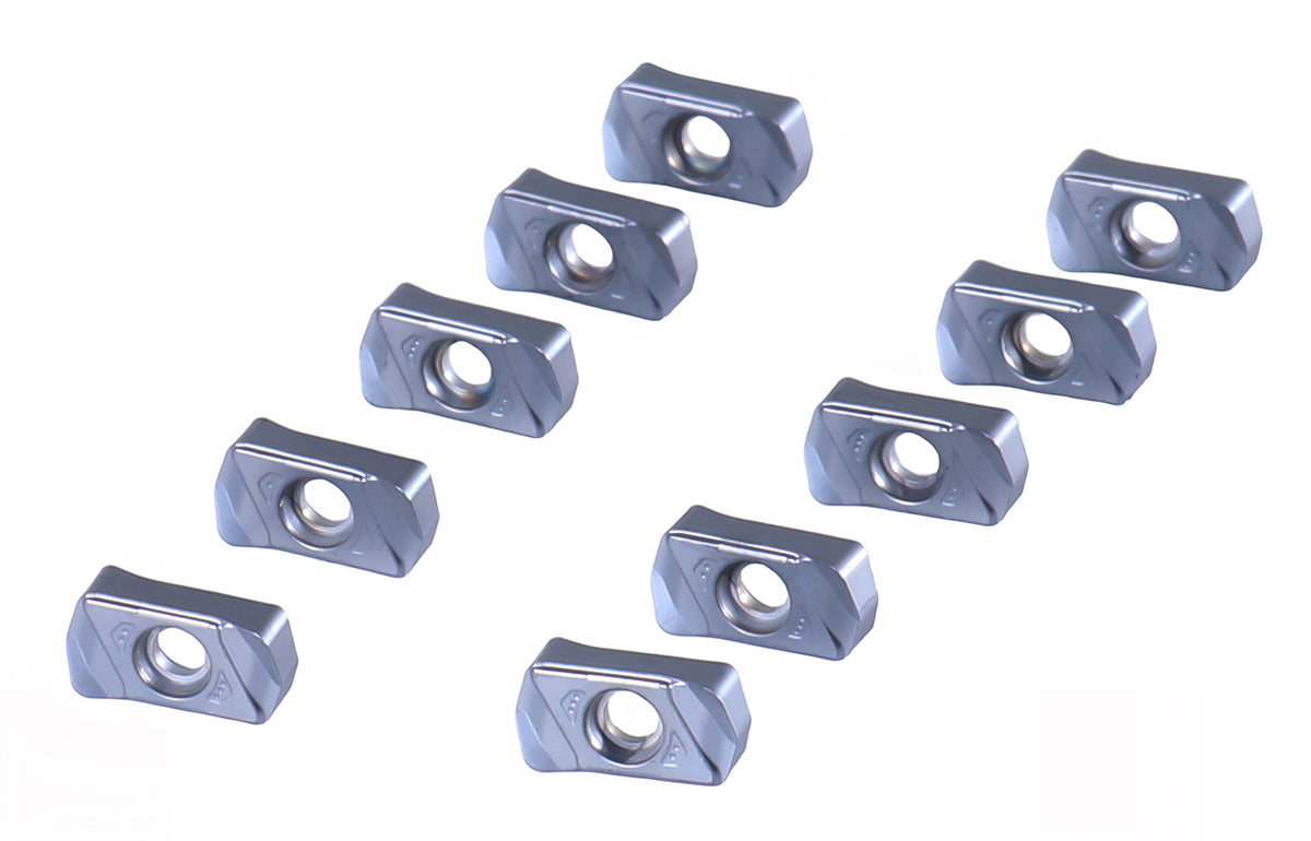 Carbide Inserts, TiALN Coated, LNMU, for Machining Steel and Stainless Steel, 10 Pcs/Box, 6128-0001x10