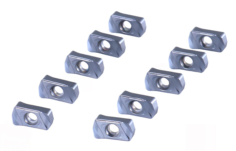 Carbide Inserts, TiALN Coated, LNMU, for Machining Steel and Stainless Steel, 10 Pcs/Box, 6128-0001x10
