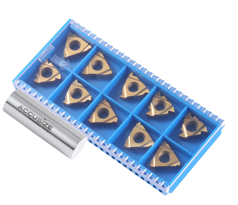 Inserts de filetage, carbure, revêtement étain, remplacement de l'ensemble 12-PC-non-filetage