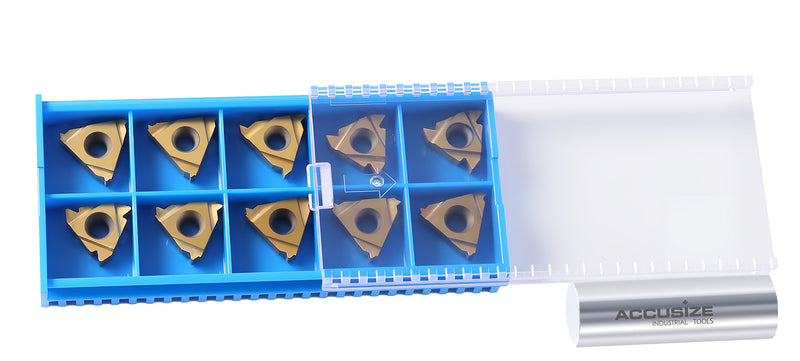 Inserts de filetage, carbure, revêtement étain, remplacement de l'ensemble 12-PC-non-filetage