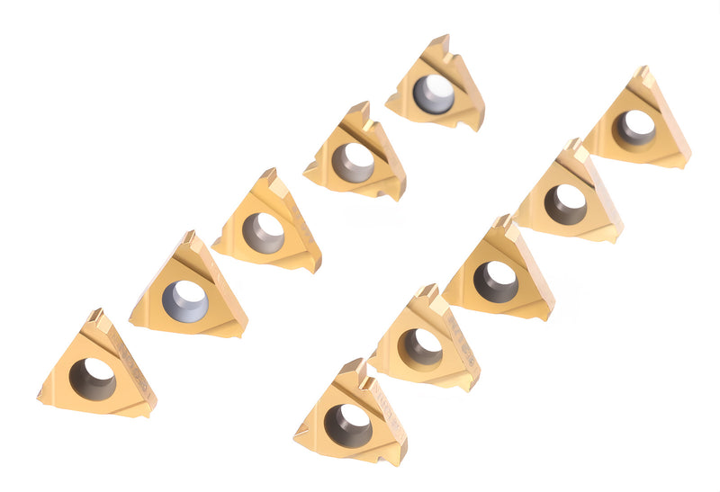 Inserts de filetage, carbure, revêtement étain, remplacement de l'ensemble 12-PC-non-filetage
