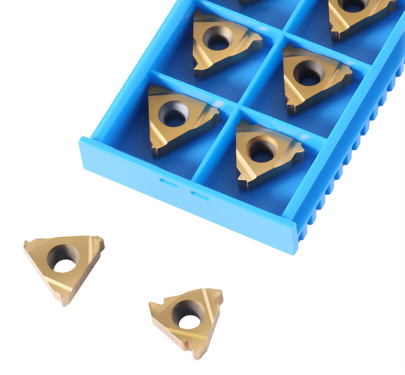 Inserts de filetage, carbure, revêtement étain, remplacement de l'ensemble 12-PC-non-filetage