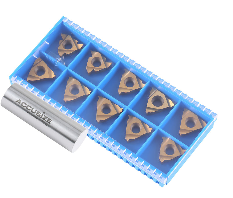 Inserts de filetage, carbure, revêtement étain, remplacement de l'ensemble 12-PC-non-filetage