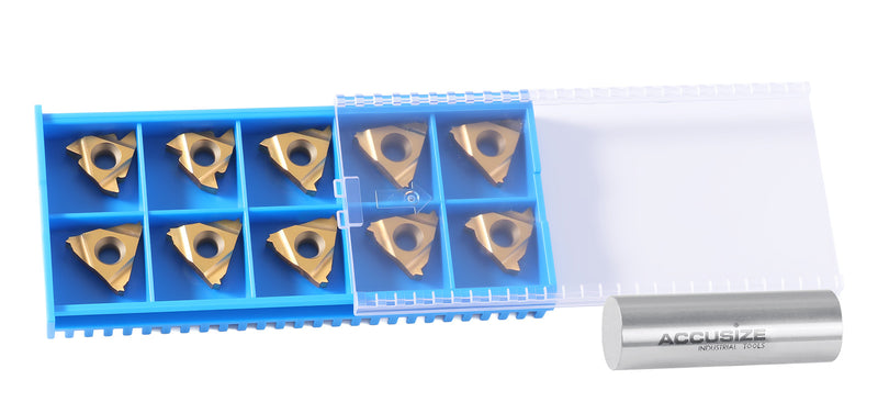 Inserts de filetage, carbure, revêtement étain, remplacement de l'ensemble 12-PC-non-filetage