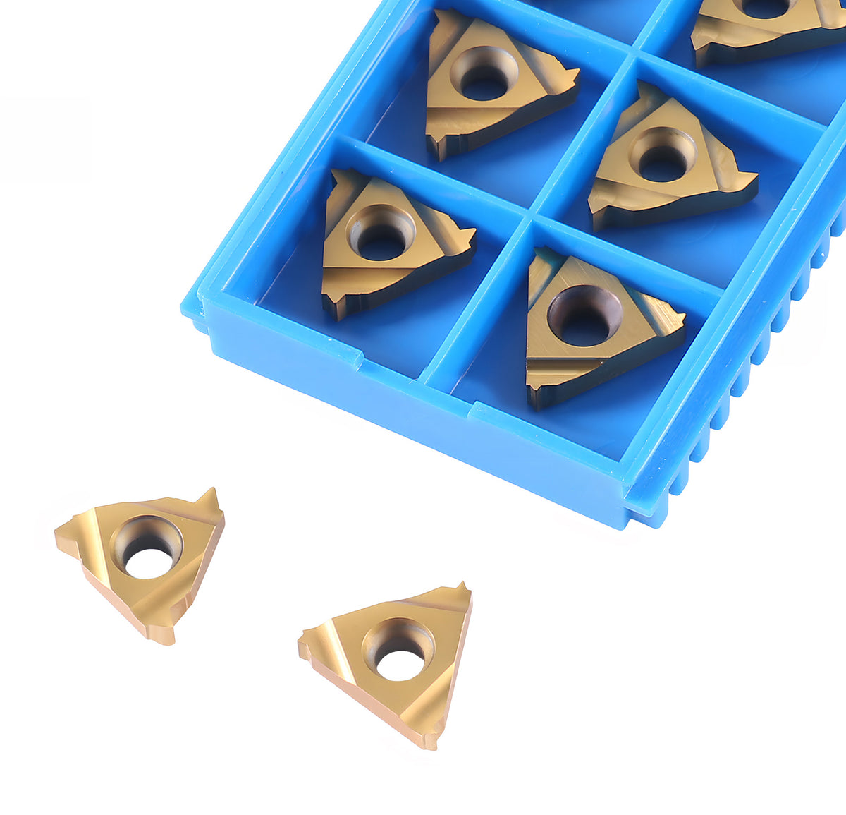 Inserts de filetage, carbure, revêtement étain, remplacement de l'ensemble 12-PC-non-filetage