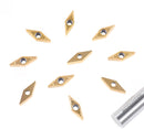 VBMT332, Carbide Inserts, TiN Coated, 10 Pcs/Set